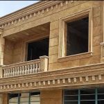 اجرای سنگ و آجر نما ساختمان میرائیز در دامغان