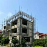 اجرای رابیتس و نمای ساختمان نوین در تنکابن
