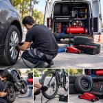 پنچرگیری سیار لاستیک آریا در جزیره کیش